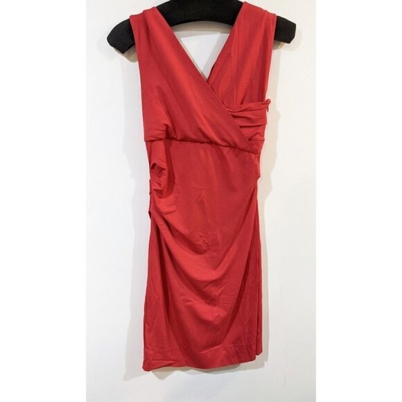 DVF | Parker Ruched Jersey Dress In Red Currant - Picture 2 of 12